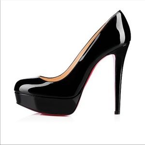 Christian Louboutin Bianca 140 Black Patent Heels